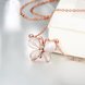 Wholesale Romantic Rose Gold Butterfly White Crystal Necklace  for women Girls Love Heart Necklace fine Valentine's Day Gift TGGPN369 2 small