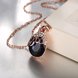 Wholesale Romantic Rose Gold Water Drop Blue Crystal Necklace temperament retro high quality jewelry TGGPN405 2 small