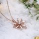 Wholesale Trendy Rose Gold Christmas Snowflake CZ Necklace Shine high quality Pendant Necklace For Women fine Christmas Gifts TGGPN327 1 small