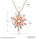 Wholesale Trendy Rose Gold Christmas Snowflake CZ Necklace Shine high quality Pendant Necklace For Women fine Christmas Gifts TGGPN327 4 small