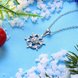 Wholesale Ladies Necklace Creative Snowflake flower Crystal Necklace Pendant Clavicle For Women Fashion Pendant Jewelry Accessories Gift TGGPN402 3 small