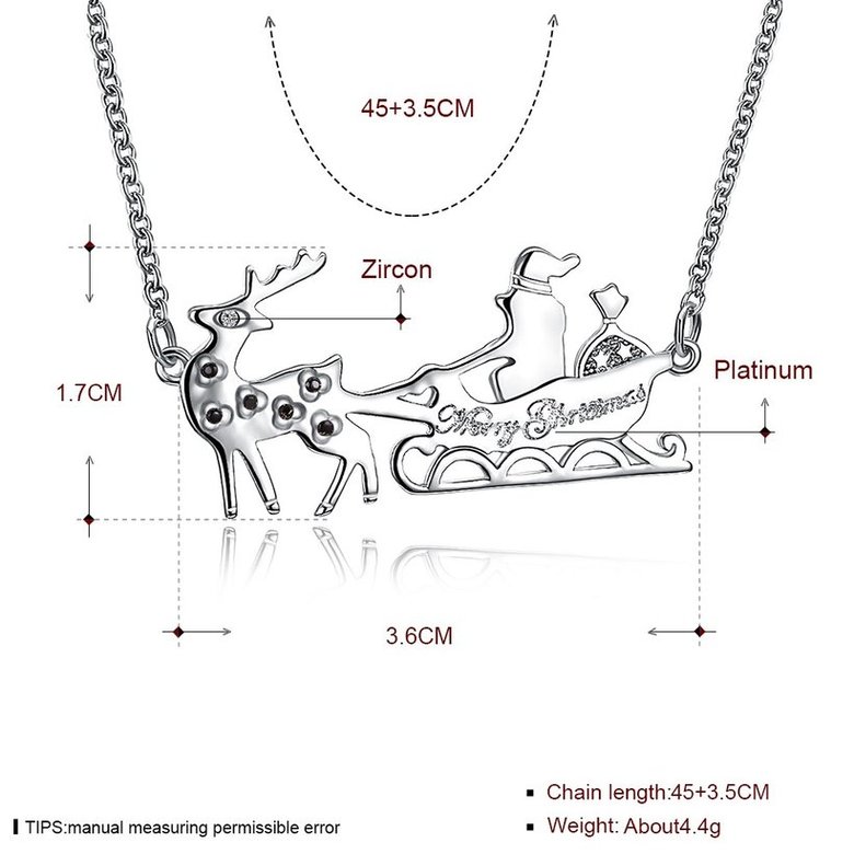 Wholesale New Xmas Theme Necklace Sleigh Car Burst Pendant Necklaces for Women Christmas Jewelery Elk & Santa Claus Jewelry Inlay Zircon TGGPN424 4