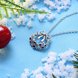 Wholesale Trendy Platinum Christmas Bow CZ Necklace for women girl colorful crystal pendant hot sale jewelry TGGPN436 3 small