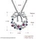 Wholesale Trendy Platinum Christmas Bow CZ Necklace for women girl colorful crystal pendant hot sale jewelry TGGPN436 4 small
