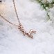 Wholesale Gift Simple Antler Christmas deer animal Necklace Reindeer Horn Stag Cute Bambi Woodland Fawn Necklace Lucky festival jewelry TGGPN478 1 small