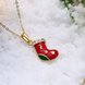 Wholesale Fashion Cubic Zirconia Christmas Senta Sock Pendant with Chain Necklaces Novelty Necklace Jewelry for Women Party Gift TGGPN482 1 small