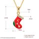 Wholesale Fashion Cubic Zirconia Christmas Senta Sock Pendant with Chain Necklaces Novelty Necklace Jewelry for Women Party Gift TGGPN482 4 small