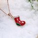 Wholesale Fashion Cubic Zirconia Christmas Senta Sock Pendant with Chain Necklaces Novelty Necklace Jewelry for Women Party Gift TGGPN483 1 small