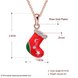 Wholesale Fashion Cubic Zirconia Christmas Senta Sock Pendant with Chain Necklaces Novelty Necklace Jewelry for Women Party Gift TGGPN483 4 small