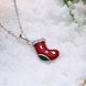 Wholesale Fashion Cubic Zirconia Christmas Senta Sock Pendant with Chain Necklaces Novelty Necklace Jewelry for Women Party Gift TGGPN485 1 small