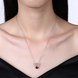 Wholesale Trendy silver color red CZ Necklace Cute Deer Horn Antler Pendant Reindeer Necklace for Women Christmas Gift jewelry TGGPN488 0 small