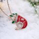 Wholesale Fashion Cubic Zirconia Christmas hat Pendant with Chain Necklaces Novelty Necklace Jewelry for Women Party Gift TGGPN490 1 small