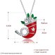 Wholesale Fashion Cubic Zirconia Christmas hat Pendant with Chain Necklaces Novelty Necklace Jewelry for Women Party Gift TGGPN491 4 small