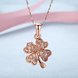 Wholesale Trend Necklace Clavicle Rose Gold Accessories Female Exquisite Zircon Clover Pendant Necklace  TGGPN362 0 small