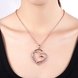 Wholesale Trendy Hot Sell rose Gold zircon Necklace for women Girls Double-layered Heart Necklace fine Valentine's Day Gift TGGPN367 2 small