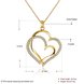 Wholesale Trendy Hot Sell rose Gold zircon Necklace for women Girls Double-layered Heart Necklace fine Valentine's Day Gift TGGPN367 3 small