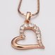 Wholesale JapanKorea Hot Sell rose Gold zircon Necklace for women Girls Love Heart Necklace fine Valentine's Day Gift TGGPN375 1 small