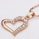 Wholesale JapanKorea Hot Sell rose Gold zircon Necklace for women Girls Love Heart Necklace fine Valentine's Day Gift TGGPN375 2 small