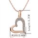 Wholesale JapanKorea Hot Sell rose Gold zircon Necklace for women Girls Love Heart Necklace fine Valentine's Day Gift TGGPN375 3 small