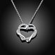 Wholesale Creative Love Heart Necklace silver color inlay zircon Valentin Jewelry Box Birthday Valentines Day Gift for Girlfriend TGGPN378 1 small