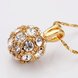 Wholesale Trendy Lucky Ball Pendants Necklaces for Women Rose White Gold Color CZ Crystal Fashion Jewelry For Girls Xmas Gift TGGPN390 0 small