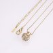 Wholesale Trendy Lucky Ball Pendants Necklaces for Women Rose White Gold Color CZ Crystal Fashion Jewelry For Girls Xmas Gift TGGPN390 3 small