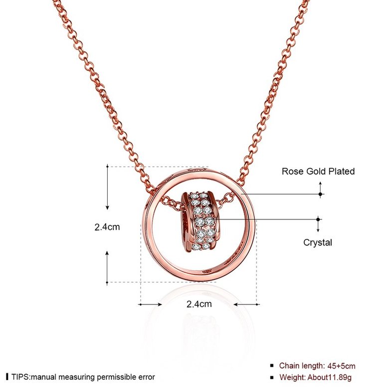 Wholesale High Quality Fashion Design Heart Buckle round Chain Necklace for Women AAA Cubic Zircon Temperament Clavicle Chain  Accessories TGGPN396 2
