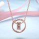 Wholesale High Quality Fashion Design Heart Buckle round Chain Necklace for Women AAA Cubic Zircon Temperament Clavicle Chain  Accessories TGGPN396 3 small