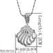 Wholesale Vintage fashion Sea Shell shape pave zircon Necklace For Women silver color Souvenir Gift TGGPN447 1 small