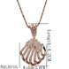Wholesale Vintage fashion Sea Shell shape pave zircon Necklace For Women rose gold plated Souvenir Gift TGGPN035 0 small