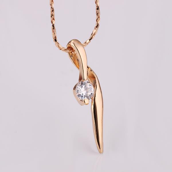 Wholesale Classic fashion delicate Rose Gold CZ Necklace for girl women wedding birthday fine gift jewelry TGGPN471 3