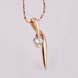 Wholesale Classic fashion delicate Rose Gold CZ Necklace for girl women wedding birthday fine gift jewelry TGGPN471 3 small