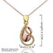 Wholesale Classic fashion delicate Rose Gold water drop CZ  eco-friendly Necklace for girl women wedding birthday fine gift jewelry TGGPN475 0 small