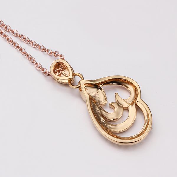 Wholesale Classic fashion delicate Rose Gold CZ  eco-friendly Necklace for girl women wedding birthday fine gift jewelry TGGPN481 0