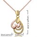 Wholesale Classic fashion delicate Rose Gold CZ  eco-friendly Necklace for girl women wedding birthday fine gift jewelry TGGPN481 1 small