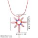 Wholesale Trendy Rose Gold Plated colorful Crystal  flower Necklace delicate women jewelry fine birthday gift  TGGPN524 0 small