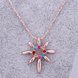 Wholesale Trendy Rose Gold Plated colorful Crystal  flower Necklace delicate women jewelry fine birthday gift  TGGPN524 2 small