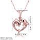 Wholesale Romantic Rose Gold Animal Crystal Necklace New Woman Fashion Jewelry High Quality Zircon Dolphin Dancing Pendant Necklace  TGGPN527 0 small