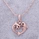 Wholesale Romantic Rose Gold Animal Crystal Necklace New Woman Fashion Jewelry High Quality Zircon Dolphin Dancing Pendant Necklace  TGGPN527 1 small