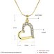Wholesale JapanKorea Hot Sell 24K Gold zircon Necklace for women Girls Love Heart Necklace fine Valentine's Day Gift TGGPN531 1 small