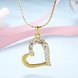 Wholesale JapanKorea Hot Sell 24K Gold zircon Necklace for women Girls Love Heart Necklace fine Valentine's Day Gift TGGPN531 2 small