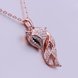 Wholesale Korean Version Fashion Fox Alloy Crystal rose gold Pendant Necklace For Women Creative cute Animal Jewelry TGGPN044 2 small