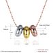 Wholesale High quality Three-color beads Necklace Rose Gold Circle Chain Link Necklace For Women temperament jewelry TGGPN056 0 small