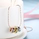 Wholesale High quality Three-color beads Necklace Rose Gold Circle Chain Link Necklace For Women temperament jewelry TGGPN056 2 small