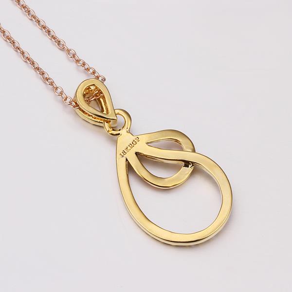 Wholesale Vintage rose Gold Plated Double Loops Zircon Necklace High Quality Women Collarbone Chains The New Listing Fine Jewelry TGGPN066 0