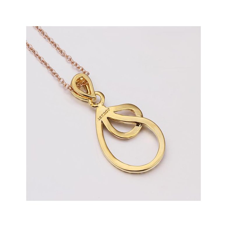 Wholesale Vintage rose Gold Plated Double Loops Zircon Necklace High Quality Women Collarbone Chains The New Listing Fine Jewelry TGGPN066 0