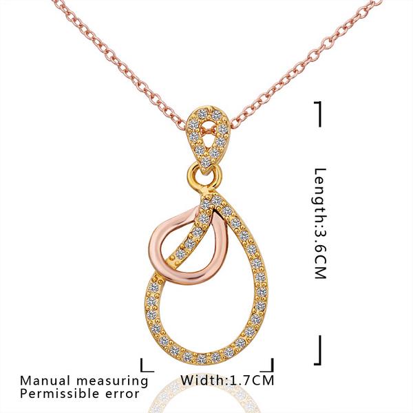 Wholesale Vintage rose Gold Plated Double Loops Zircon Necklace High Quality Women Collarbone Chains The New Listing Fine Jewelry TGGPN066 1
