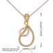 Wholesale Vintage rose Gold Plated Double Loops Zircon Necklace High Quality Women Collarbone Chains The New Listing Fine Jewelry TGGPN066 1 small