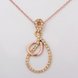 Wholesale Vintage rose Gold Plated Double Loops Zircon Necklace High Quality Women Collarbone Chains The New Listing Fine Jewelry TGGPN066 2 small