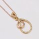 Wholesale Vintage rose Gold Plated Double Loops Zircon Necklace High Quality Women Collarbone Chains The New Listing Fine Jewelry TGGPN066 3 small